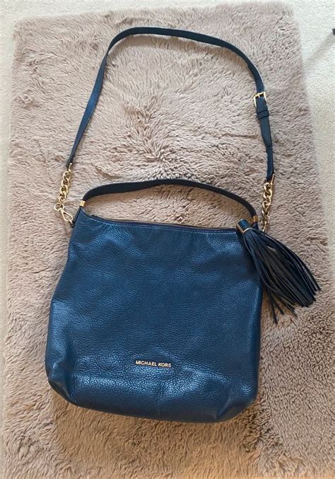 michael kors blau gold henkel tasche|Designer.